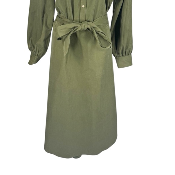 Olive Tory Green Lantern Sleeve Shirt Dress Midi XL NWT Tuckernuck - Picture 7 of 12